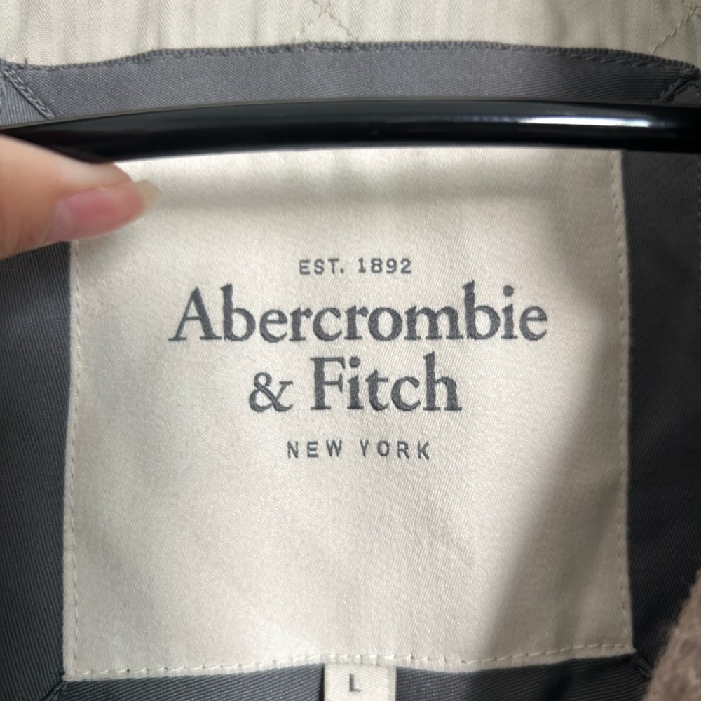 Abercrombie & Fitch Chic collar double breasted wool blend coat size L - Picture 15 of 16